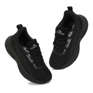 WINFOX Rider Kids' Knit School Shoes — Black