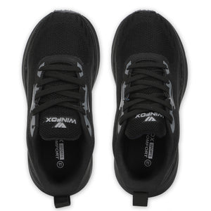 WINFOX Rider Kids' Knit School Shoes — Black