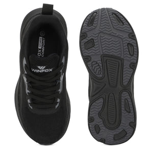 WINFOX Rider Kids' Knit School Shoes — Black