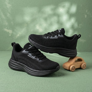 WINFOX Rider Kids' Knit School Shoes — Black