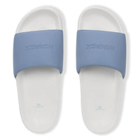 WINFOX Smooth 2 Cushioned Slides for Men — White / Sky