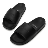WINFOX Smooth Cushioned Slides for Men — Black