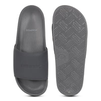 WINFOX Smooth Cushioned Slides for Men — Dark Grey