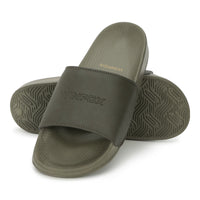 WINFOX Smooth Cushioned Slides for Men — Olive