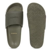 WINFOX Smooth Cushioned Slides for Men — Olive