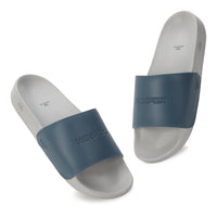 WINFOX Smooth Cushioned Slides for Men — Slate / Grey