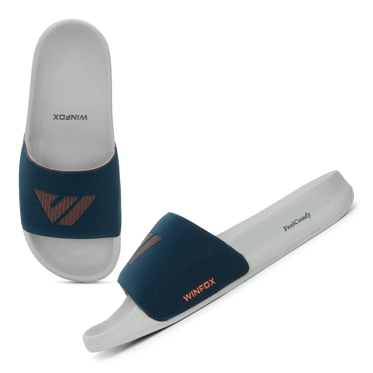 WINFOX Soft Cushioned Slides for Men — Navy