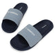 WINFOX Franco Padded Slides for Men — Grey / Navy