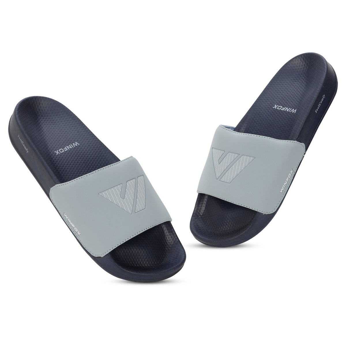 WINFOX Soft Cushioned Slides for Men — Sky
