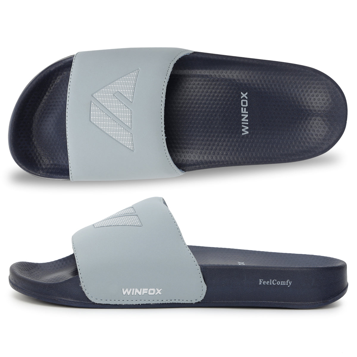 WINFOX Soft Cushioned Slides for Men — Sky