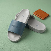 WINFOX Smooth Cushioned Slides for Men — Slate / Grey