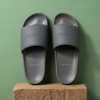 WINFOX Smooth Cushioned Slides for Men — Dark Grey