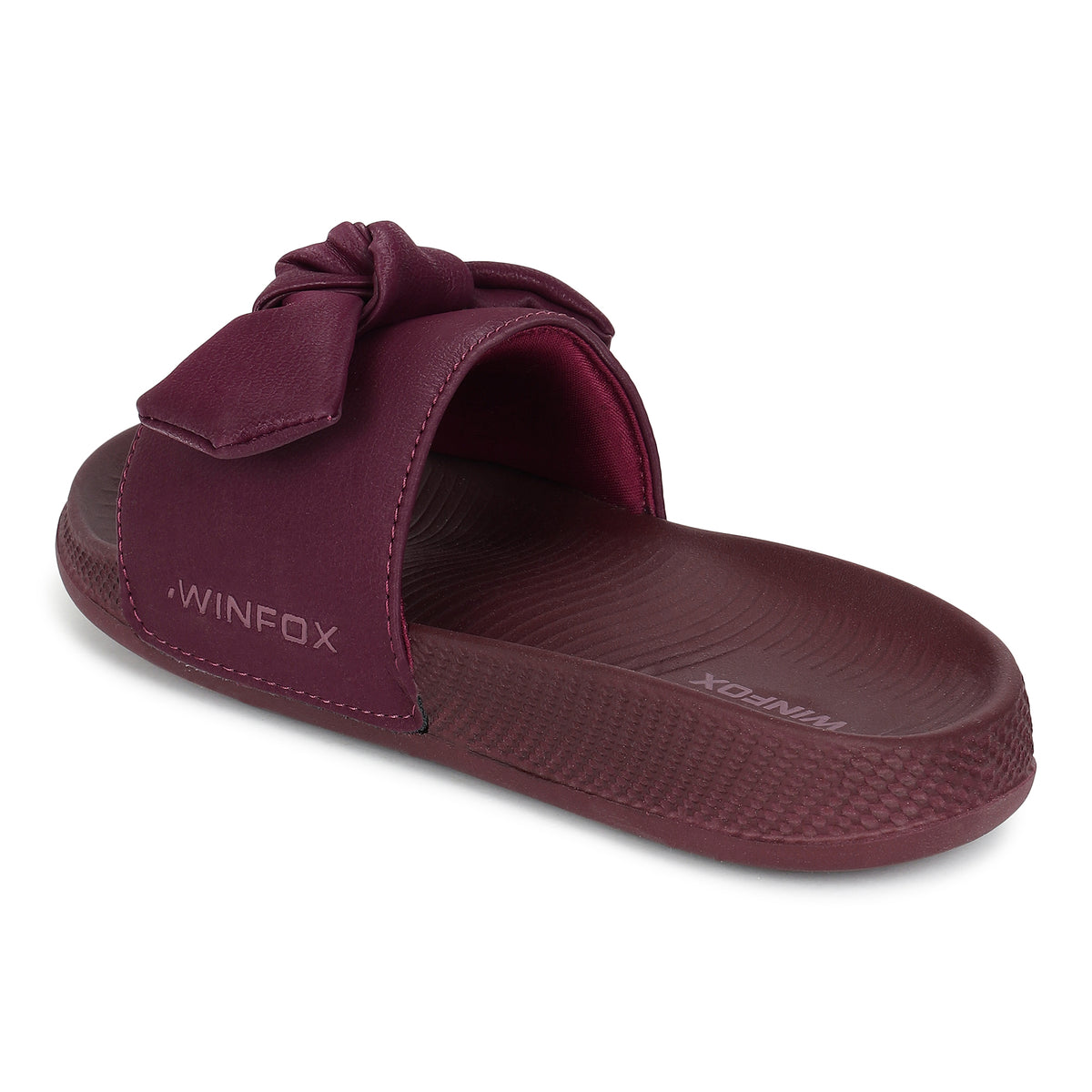 Women's Tie maroon comfort slide
