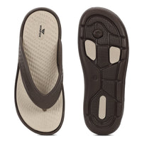 WINFOX Turbo EVA Flip Flops for Men — Beige / Brown