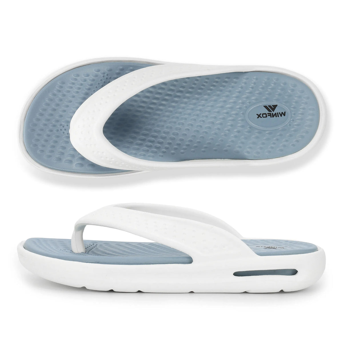 WINFOX Turbo EVA Flip Flops for Men — Sky / White