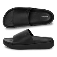WINFOX Pure PU Slides for Men — Black