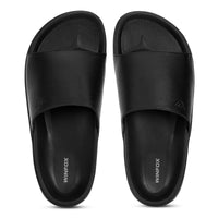 WINFOX Pure PU Slides for Men — Black