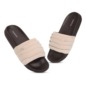 Women's PUFF cream comfort slide