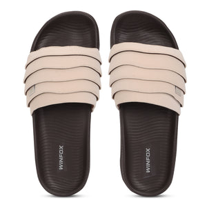 Women's PUFF cream comfort slide