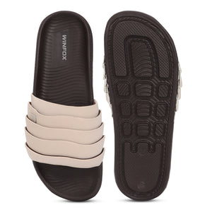 Women's PUFF cream comfort slide