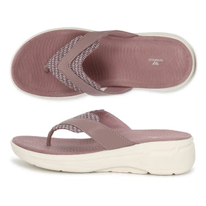 WINFOX Zorjia Padded Thong Sandals for Women — Dusty Rose