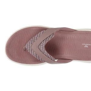 WINFOX Zorjia Padded Thong Sandals for Women — Dusty Rose